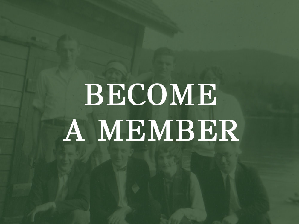 Text reading "Become a Member" over a photograph of a group of people.